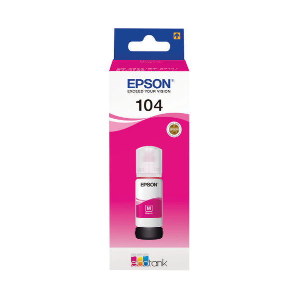 Epson 104 Ink Bottle EcoTank Magenta C13T00P340