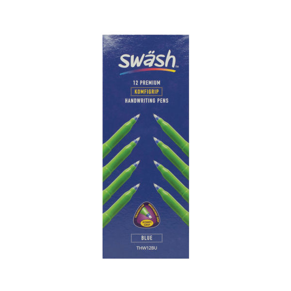 Swash KOMFIGRIP Handwriting Pen Blue (Pack of 12) THW12BU