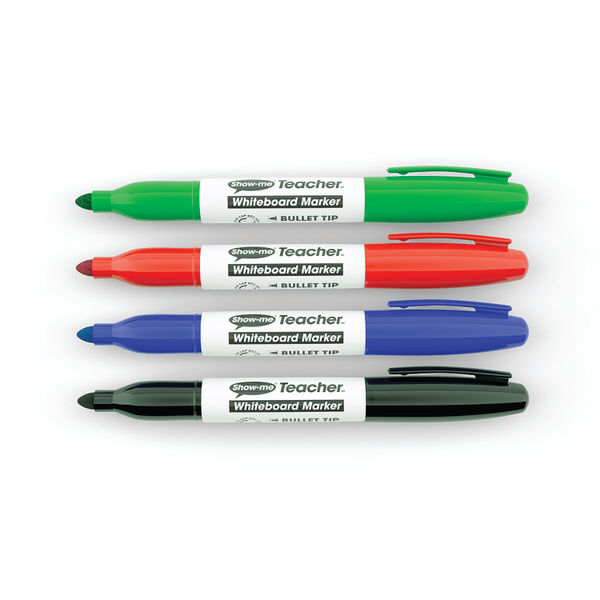 Show-me Teacher Drywipe Marker Assorted (Pack of 4) STM4