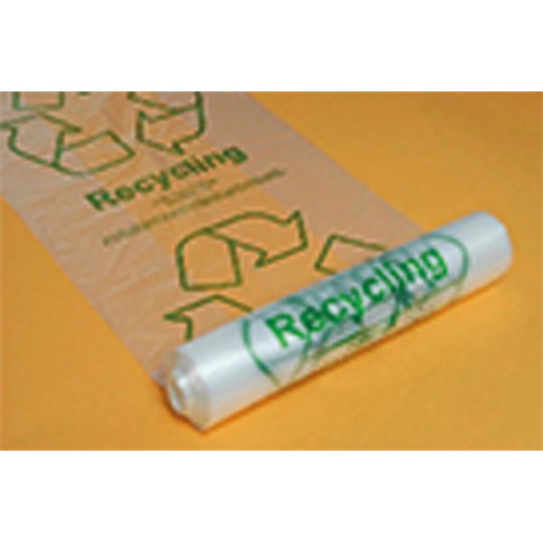 Acorn Green Bin Heavy Duty Clear/Printed Recycling Bin Liner Pack