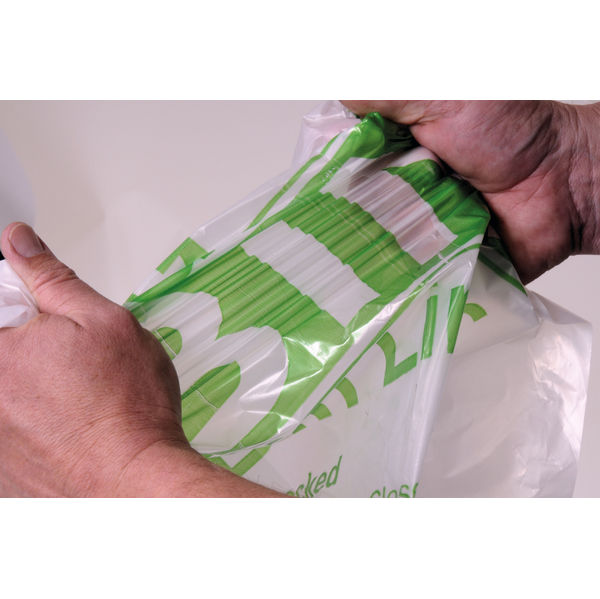 Acorn Green Bin Heavy Duty Clear/Printed Recycling Bin Liner Pack