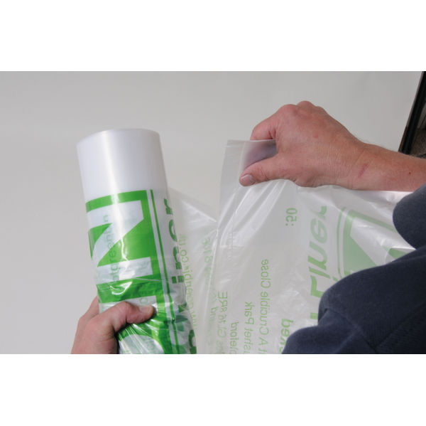 Acorn Green Bin Heavy Duty Clear/Printed Recycling Bin Liner Pack