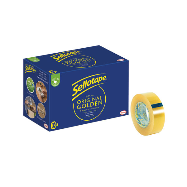 Sellotape Original Golden Tape 18mm x 33m (Pack of 8) - 1443251
