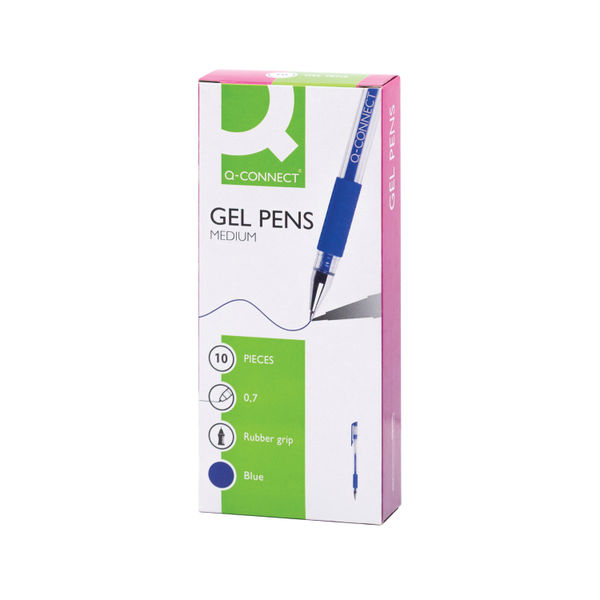 Basics Blue Gel Ink Rollerball Pens, Pack of 10 - KF21717