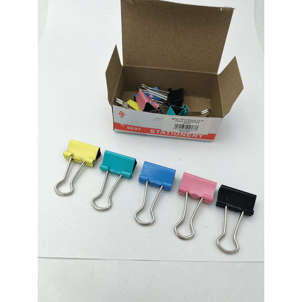 Foldback Clip 19mm Assorted (Pack of 10) 22491