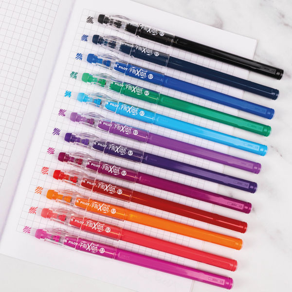 Pilot FriXion Ball Stick Erasable Gel Pens Wallet Assorted (Pack of 12) 5012052061989