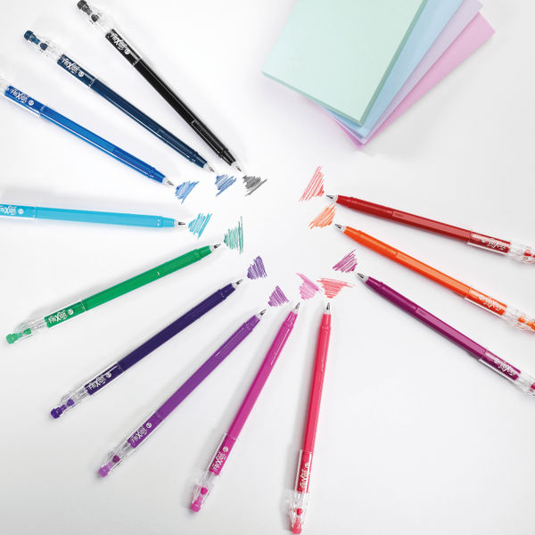Pilot FriXion Ball Stick Erasable Gel Pens Wallet Assorted (Pack of 12) 5012052061989