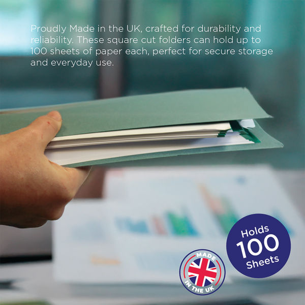 Guildhall Square Cut Folder Heavyweight Foolscap Blue (Pack of 100) FS290-BLUZ