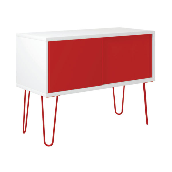 Bisley MultiSideboard 1000x450x750mm White/Cardinal Red