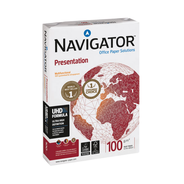 Navigator A4 Presentation Paper 100gsm White (Pack of 2500) NAVA4100