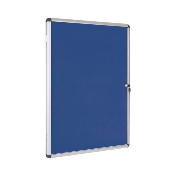 Bi-Office Enclore Felt Indoor Lockable Glazed Case 720x981x35mm Blue VT630107150