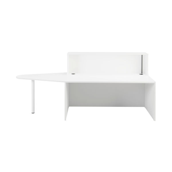 Jemini Reception Unit with Extension 1400x800x740mm White KF839537