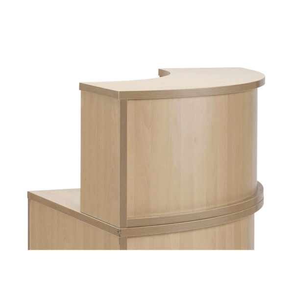 Jemini Reception Modular Corner Riser Unit 800x800x400mm Maple KF78975