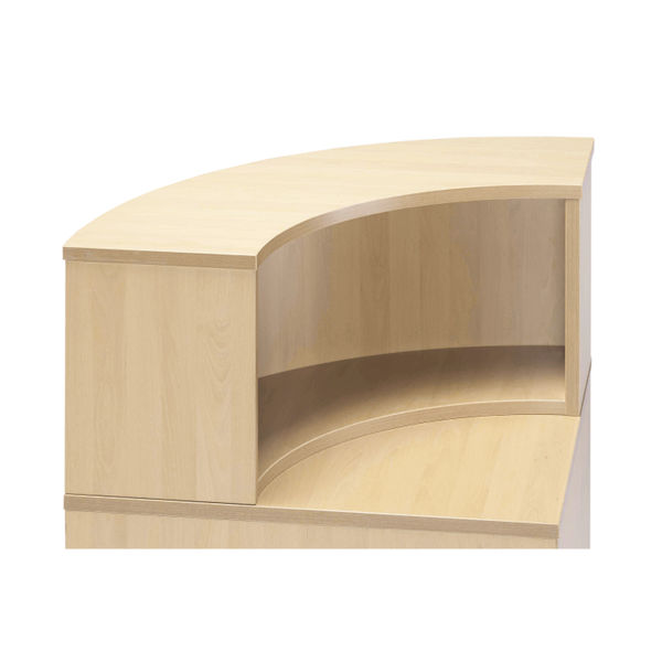 Jemini Reception Modular Corner Riser Unit 800x800x400mm Maple KF78975