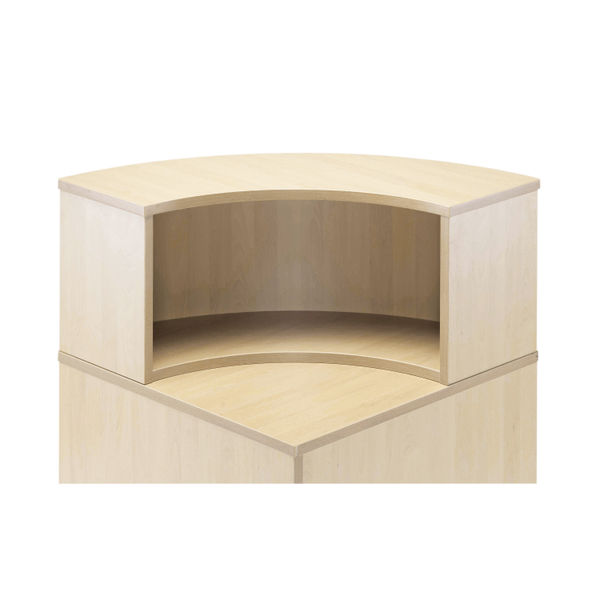 Jemini Reception Modular Corner Riser Unit 800x800x400mm Maple KF78975