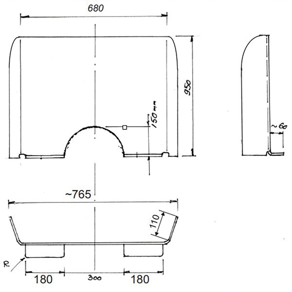 Exacompta Sneeze Guard Cashier Protection Stand 95x68cm 80058D