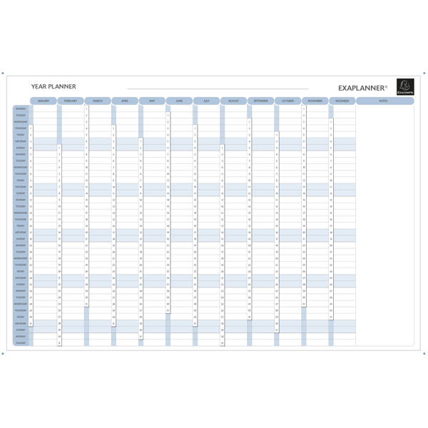 Exacompta Magnetic Perpetual Year Planner (Comes with magnets, magnet strips, pens and box) 56153E