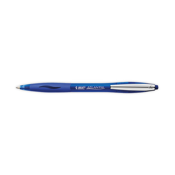 Bic Atlantis Premium Retractable Blue Ballpoint Pens (Pack of 12) - 902132