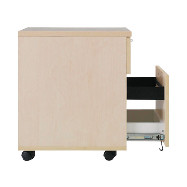 Jemini 2 Drawer Mobile Pedestal 404x500x595mm Maple KF72083