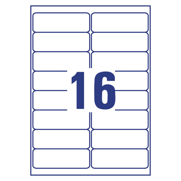 Avery Laser Address Labels Recycled 99 1 X 33 9mm 16 Per Sheet White 