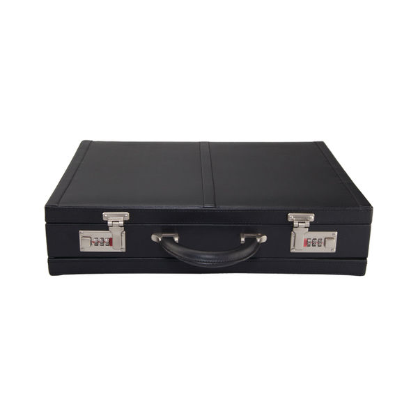 Monolith Leather Look Expandable Attache Case PVC Black 2350