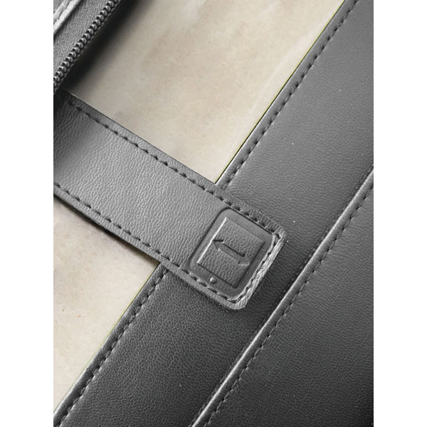 Monolith Zipped Leather Ring Binder w/Internal Pockets A4 Black 2924