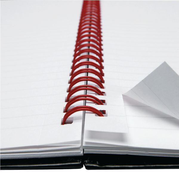 Black n' Red Wirebound Ruled Hardback Notebook 140 Pages A5 (Pack of 5) 100080154