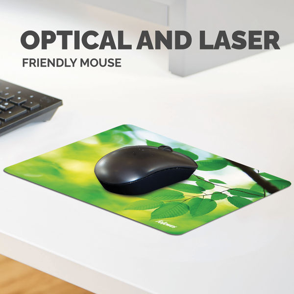 Fellowes Earth Series Mouse Mat Recycled Leaf Print 5903801