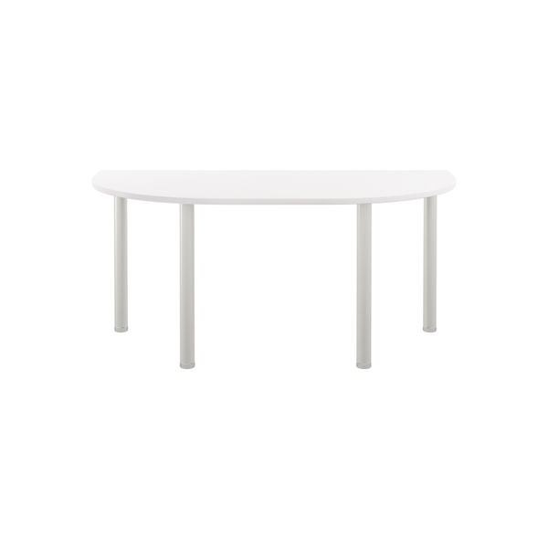 Jemini Semi Circular Multipurpose Table 1600x800x730mm White KF819943