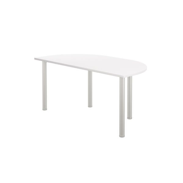 Jemini Semi Circular Multipurpose Table 1600x800x730mm White KF819943