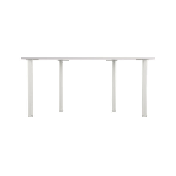 Jemini Semi Circular Multipurpose Table 1600x800x730mm White KF819943