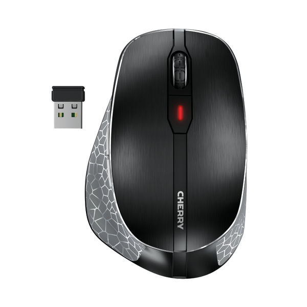 Cherry MW 8C Ergo USB Wireless Mouse 6 Buttons Scroll Wheel Black JW-8600