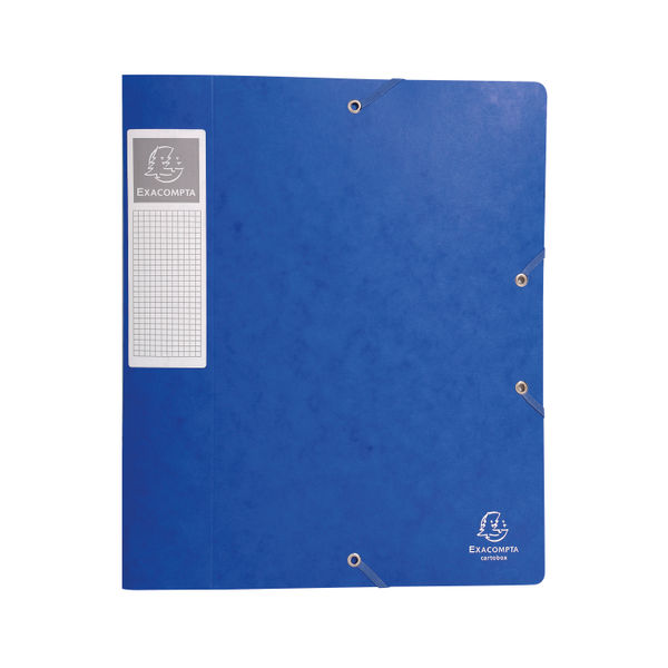 Exacompta Box File Pressboard 60mm 600g A4 Blue Pack of 10 16005H