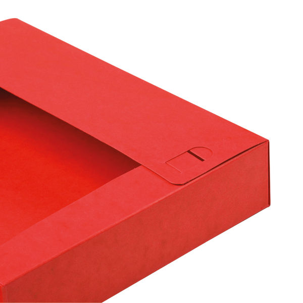 Exacompta Box File Pressboard 60mm 600g A4 Red Pack of 10 16009H