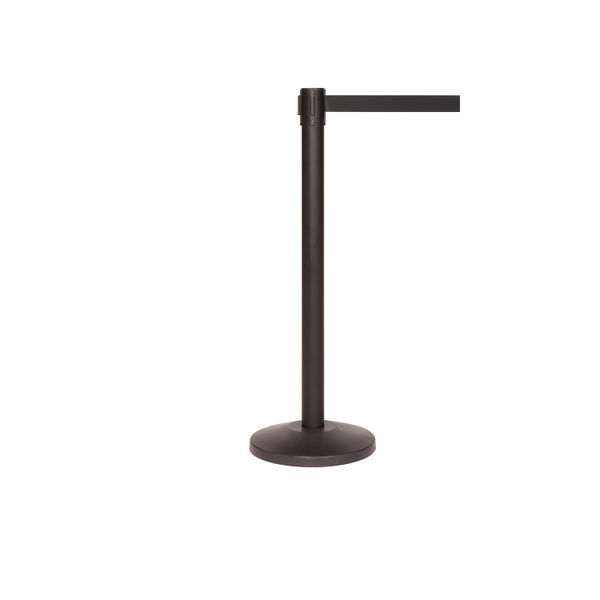 QueueMaster 550 Black Post with Black Belt 3.4m Pack of 2