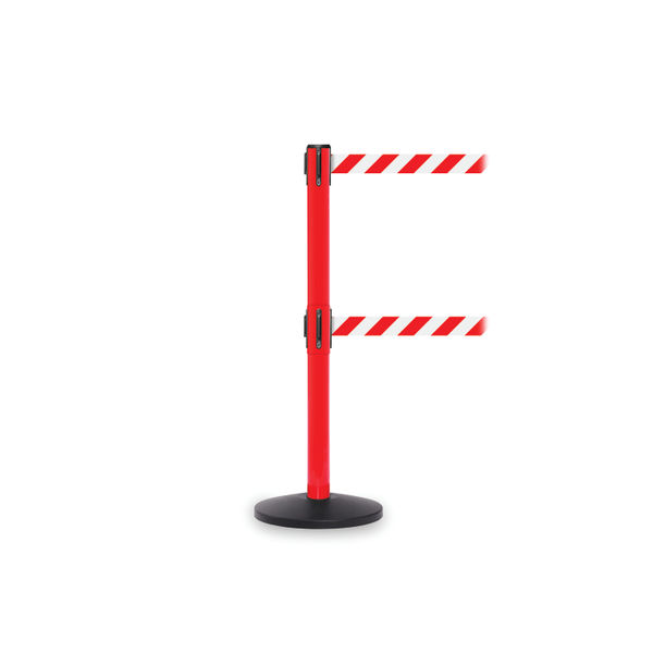 SafetyMaster 450 Twin Red Post Auth Access Red/Wht 3.4 Pack 2