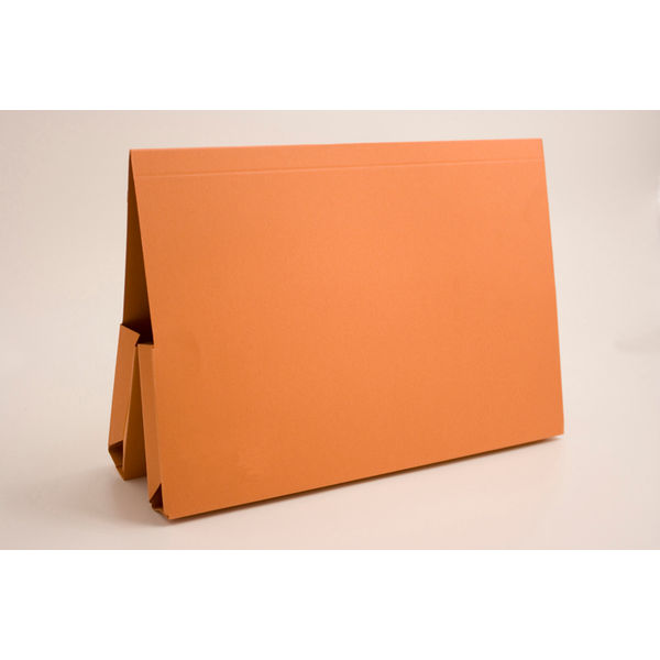 Exacompta Guildhall Legal Double Pocket Wallet Foolscap Orange (Pack of 25) 214-ORG