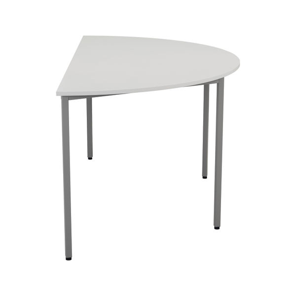 Jemini Semi Circular Multipurpose Table 1600x800x730mm White KF79033