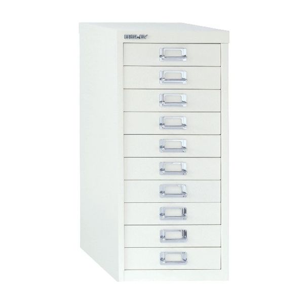 Bisley 10 Drawer A4 Cabinet Chalk White By19660