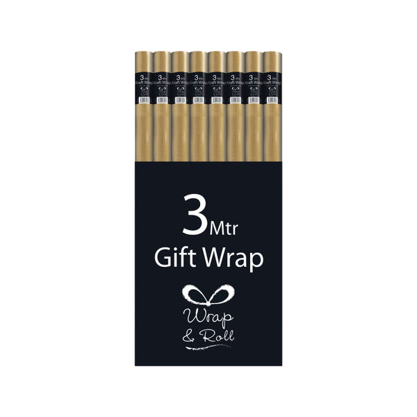 Eurowrap Plain Kraft Wrap 60gsm 700mm x 3m 32508-GWC