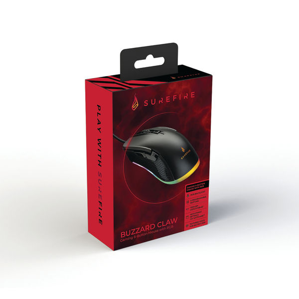 SureFire Buzzard Claw Gaming Mouse with RGB 6-Button 48836