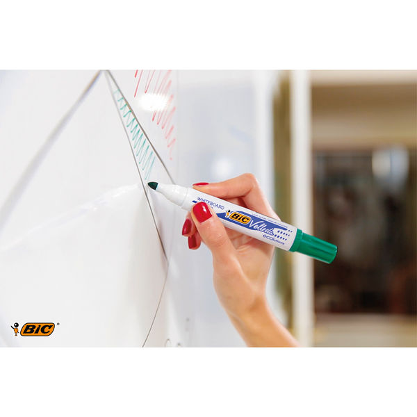 Bic Velleda 1701 Drywipe Marker Bullet Tip Green (Pack of 12) 904940