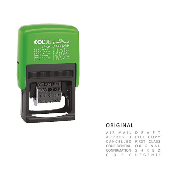 COLOP Green Line 12 Phrase Self-Inking Stamp - EM42440