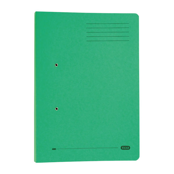 Elba Spring Pocket File Mediumweight Foolscap Green (Pack of 25) 100090147