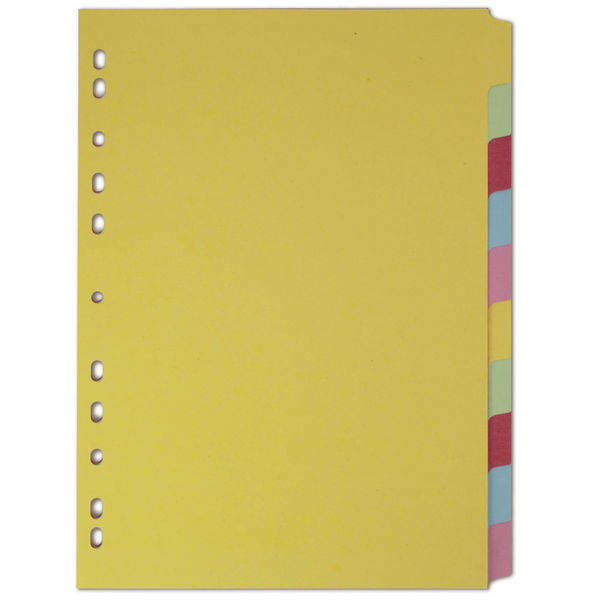 Elba A4 10-Part Card Divider Assorte d M57174120 OEM: BX05000
