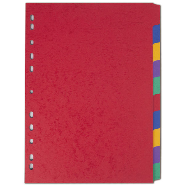 Elba 10-Part Pressboard Divider Heavyweight A4 Bright Multi 400007513