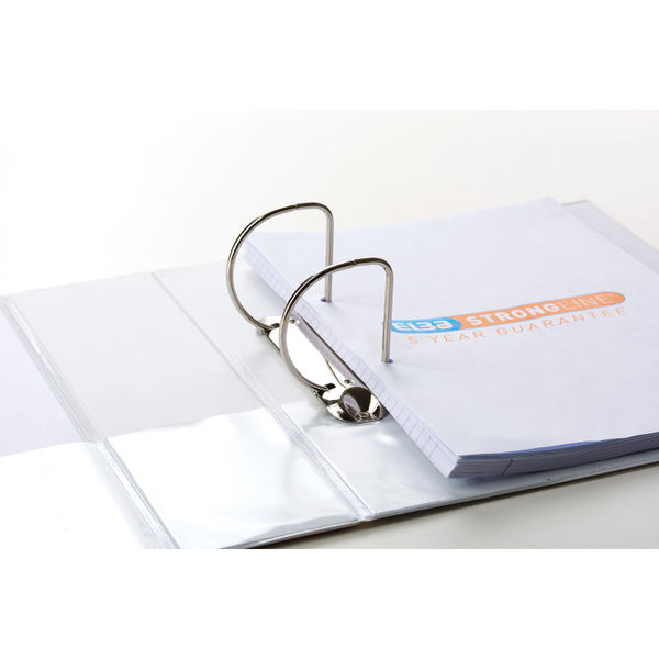 Elba Panorama 65mm 2 D-Ring Presentation Binder A4 White (4 Pack) 400008048