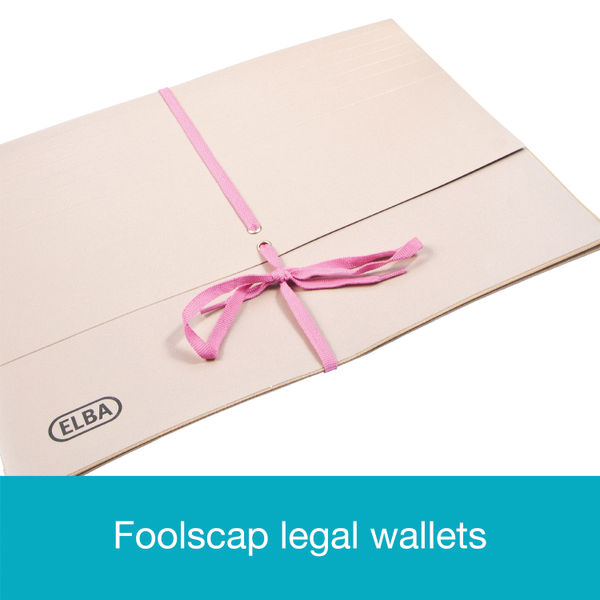 Elba Legal Wallet 75mm Foolscap Buff (25 Pack) 100080792