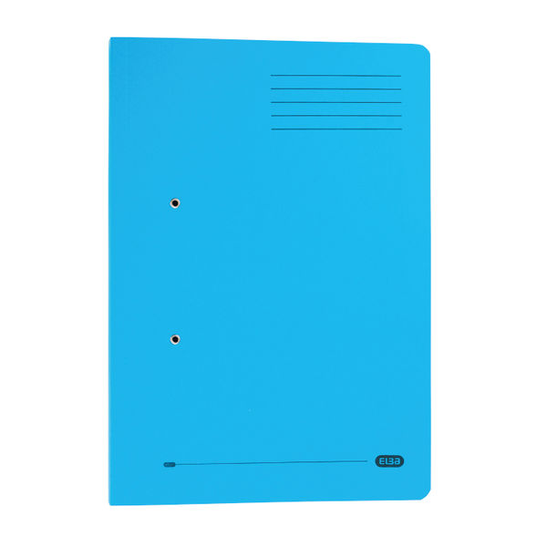 Elba Spring Pocket File Mediumweight Foolscap Blue (Pack of 25) 100090146