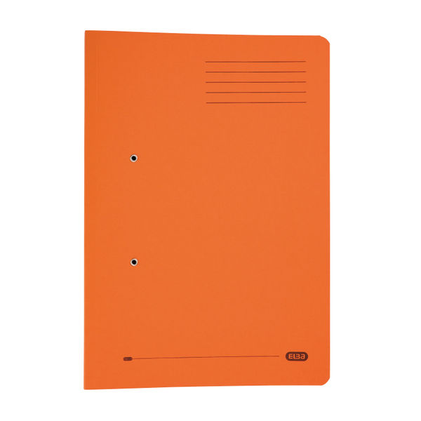 Elba Spring Pocket File Mediumweight Foolscap Orange (Pack of 25) 100090148